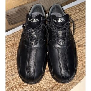 Footjoy Superlites Golf Shoes Black Leather Size 9.5 W